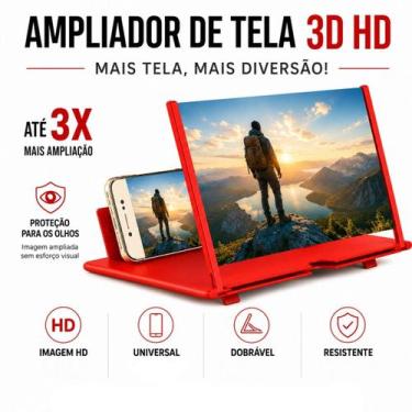 Imagem de Tela Amplificadora HD Para Vídeos Filmes Séries Entrega Ágil Compacto 