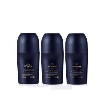 Imagem de Desodorante Antitranspirante Roll-On Natura Homem Dom kit 3