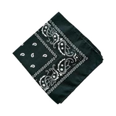 Imagem de Bandana Unissex Estampada Paisley Para Cabelo, Lenço Quadrado Esportiv