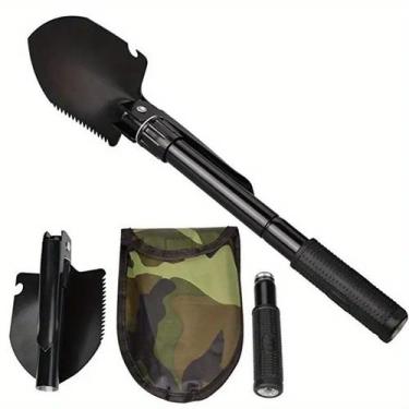 Imagem de Pá Portátil Dobrável Militar De Emergência Multi-função Acampamento - 