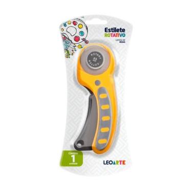 Imagem de Estilete Rotativo 45mm Emborrachado Blister Leoarte - Leonora, Estilet