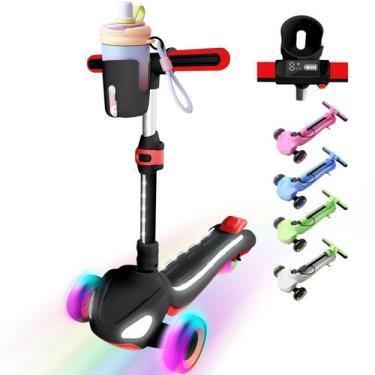 Imagem de Patinete elétrico BLISSRIDE de 3 rodas para crianças com LED, cesta e 
