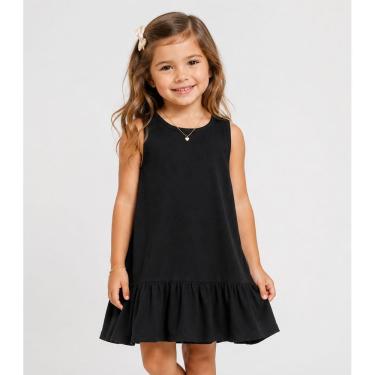 Imagem de Vestido Infantil Menina Em Meia Malha Trick Nick Preto