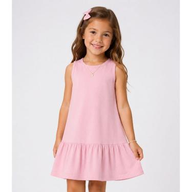 Imagem de Vestido Infantil Feminino Em Meia Malha Trick Nick Rosa