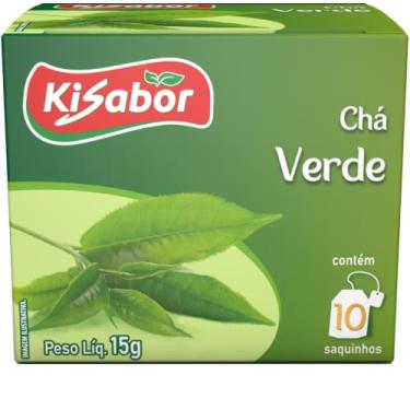 Imagem de Kisabor, Chá Verde, Para infusão, 15 Gramas com 10 Saquinhos