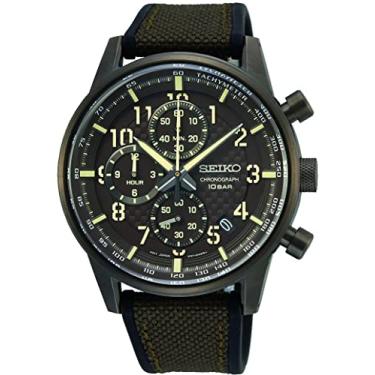 Imagem de Relógio cronógrafo masculino Seiko com alça de lona SSB371P1