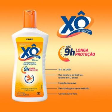 Imagem de Repelente Xô Inseto até 9h de Proteção com 15% DEET Loção 200ml