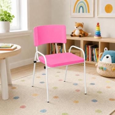 Imagem de Cadeira Infantil Iso Lume Para Creche Empilhável Em Aço Com Apoio de B