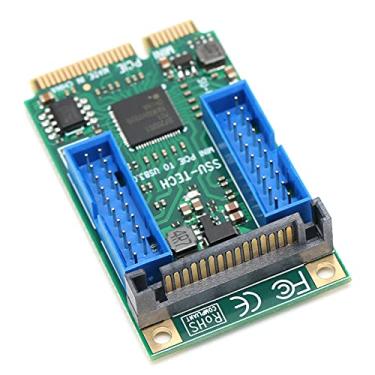 Imagem de MINI PCI-E para placa de expansão frontal USB3.0, chipset UPD720202 MINI PCI-E para placa WiFi USB3.0 para Linux para para XP(19PIN duplo (10313))