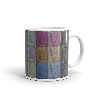 Imagem de Caneca branca brilhante Love Love