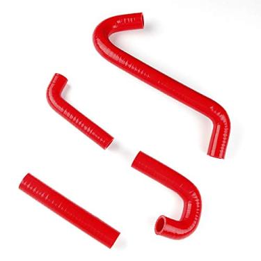 Imagem de LUXERAD 3 camadas 4,5 mm Performance Off Road Mangueira de refrigeração de silicone para Yamaha FZR600R 1989-1999 (vermelho)