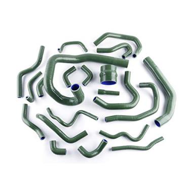 Imagem de LUXERAD Kit de mangueira de radiador de silicone de desempenho de 3 camadas 4,5 mm para TOY OTA SUPRA MA70 MK3 7M-GT/7MGTE turbo 3.0L (verde)