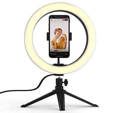 Imagem de Ring Light Geniali Selfier X Com Tripé de Mesa e Suporte de Celular
