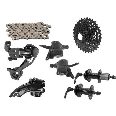 Imagem de Kit Transmissão 24V Corrente Cassete Cubo Cambio e Trocador