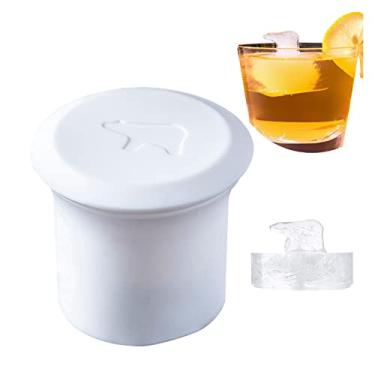 Imagem de Bandeja de cubo de gelo molde de cubo de gelo bandeja de molde de chocolate sorvete ferramenta diy uísque coquetel bandeja de cubo de gelo molde de cubo de gelo (cor: urso polar)