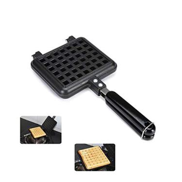 Imagem de ROARINGWILD Waffle Mold Pan Non-Stick Household Gas Aluminum Alloy Waffle Cone Maker Waffle Press Plate Cooking Baking Tool Baking Beginners and Cake Lovers