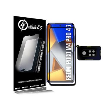 Imagem de Película De Vidro 3D Frontal + Película De Câmera Traseira Poco M4 Pro 4G 6.4 - Cell In Power25