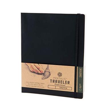 Imagem de Pentalic Caderno de desenho de bolso 20,32 cm x 25,40 cm, 160 páginas, preto