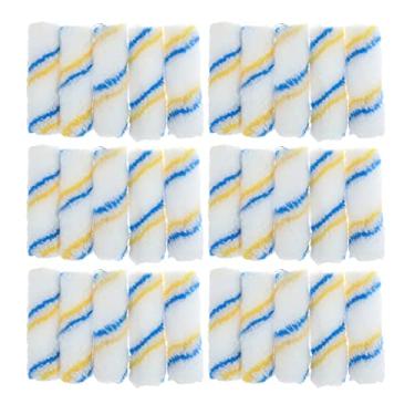 Imagem de Conjunto de capas de rolo de pintura com 30 peças, capas de rolo de 4 polegadas para rolos de tinta, cochilos para pincel de rolo de tinta, kit de rolo de pintura pequeno, para reparo doméstico e pintura profissional