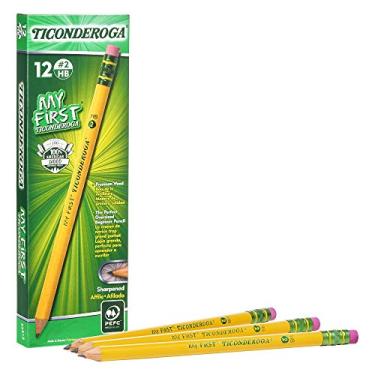Imagem de TICONDEROGA My First Primary Size #2 Lápis para iniciantes 6 caixas de 12, 72 lápis no total (33312SP)