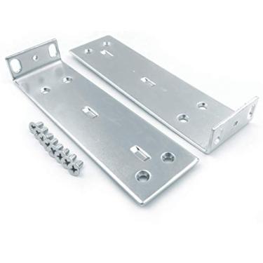 Imagem de RW RoutersWholesale Kit de montagem em rack compatível/substituição para comutadores de rede catalisador Cisco 4948E C4948E-RACK-KIT=