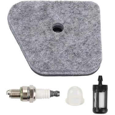 Imagem de HONEYRAIN FS87 Kit de afinação de filtro de ar para Stihl FS87 FS90 FS90 FS100 FS110 FS130 FS310 HL100 HL90 HL95 HT100 HT101 HT130 HT131 Cordão de substituição 4180-120-1800 com plugue de ignição de filtro de combustível