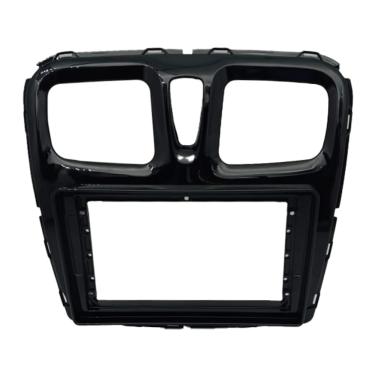 Imagem de Moldura 9" Flutuante Chinês Renault Logan 14/22 Sandero 15/22 - Preta Fosca