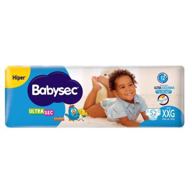 Imagem de Fralda Descartável Babysec UltraSec Hiper XXG Com 52 Unidades