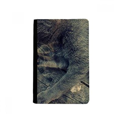 Imagem de Carteira com estampa animal de gato cinza fotografia porta-passaporte Notecase Burse capa porta-cartão, Multicolor
