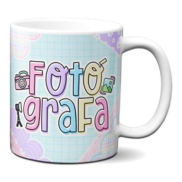 Imagem de Caneca Fotógrafa Profissional Presente Fotografia Câmera (Branca)