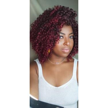 Imagem de Peruca Wig Cacheada Afro Vermelha - Nanda Lace Wig