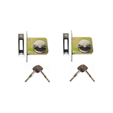Imagem de Fechadura Trava Seguranca Tetra Chave Par Imab 2320 Cromada