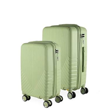 Imagem de Cj Malas Polipropileno 2 Peças P e M com Rodas 360 França - AeroMalas (Verde)