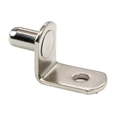 Imagem de Rok Hardware 1/4" suporte em forma de L móveis armário prateleira suporte com orifício, níquel, pacote com 100