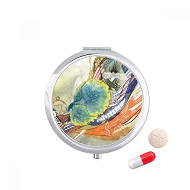 Imagem de Peacock Girl — Porta-comprimidos, ilustrador de antiguidade chinês, dispensador de remédios