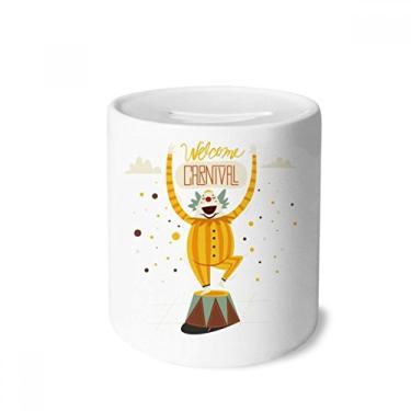 Imagem de DIYthinker Porta-moedas de cerâmica com cabeça de palhaço, carnaval de Veneza, presente de cofrinho