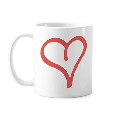 Imagem de Caneca em forma de coração para dia dos namorados cerâmica café porcelana caneca louça