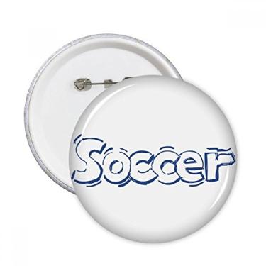 Imagem de Futebol azul futebol americano padrão frontal pinos redondos distintivo decoração roupas 5 peças presente