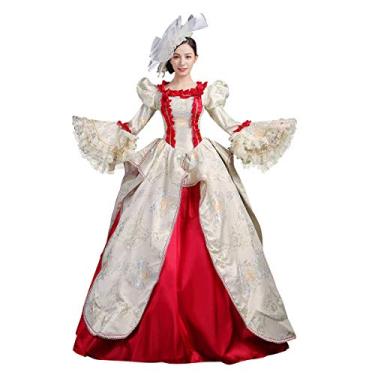 Imagem de Victorian Rococo Party Ball Gown Marie Antoinette Masquerade Vampire Dress Steampunk Period Party Dresses (M, Masquerade_18)