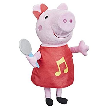 Imagem de Peppa Pig Figura Musical - Boneca Musical com Vestido Vermelho Brilhante e Laço - F2187 - Hasbro, Rosa e amarelo