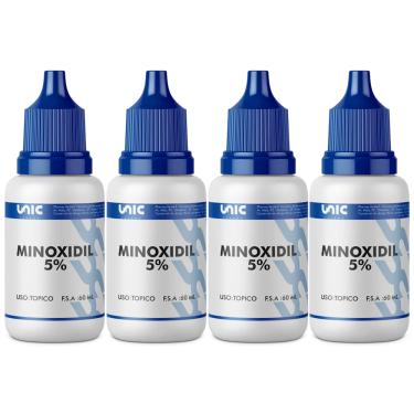 Imagem de Kit 4 frascos de Minoxidil 5% com 60ml