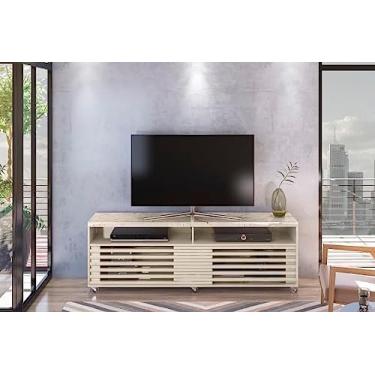 Imagem de Painel Frizz Cross para TV de até 65 polegadas - CALACATA/OFF WHITE - Madetec