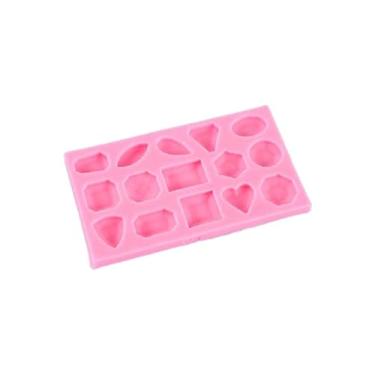 Imagem de Pedra preciosa do dia dos namorados - molde de silicone molde de chocolate DIY modelo de resina de argila ferramenta de decoração de bolo acessórios de cozimento molde de bolo de chocolate molde de bolo de feijão verde