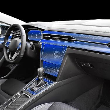 Imagem de LAVIYE Interior do carro GPS navegador console central TPU transparente película protetora Filme anti-scratc, para Volkswagen Arteon CC 2019-2023