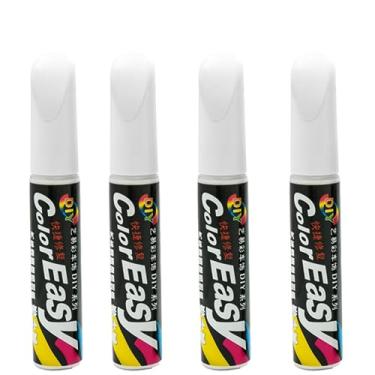 Imagem de Kit 4 Canetas Tinta Reparadora Tira Risco Automóveis Carro Moto Caminhões Pintar e Retocar Pneu Azulejo e Tênis Aplicador