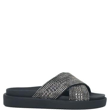 Imagem de Papete Anatômica Duas Tiras Brilho Rocker Preta C 30380 0035 0001 Anacapri