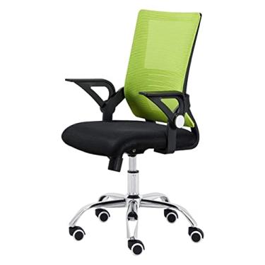 Imagem de Cadeira de escritório Cadeira de mesa Cadeira de escritório Cadeira de computador Cadeira de escritório Elevador Cadeira giratória Assento de malha Cadeira de jogo reclinável ergonômica (cor: verde)