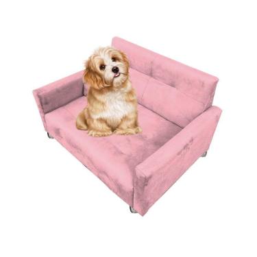 Imagem de Poltrona Sofazinho Pet Caes e Gatos Porte Medio e Pequeno Bob Rosa