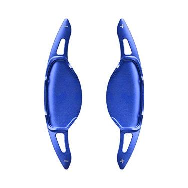 Imagem de HIBEYO Azul 2021 para Altima Nissan Paddle Shifter Extensões Metal Volante Paddle Shifter 2019 para Nissan Altima Paddle shifters Guarnição Capa Decoração Interior Acessórios Liga de Alumínio