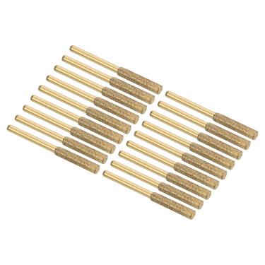 Imagem de PATIKIL Afiador de motosserra diamante de 1,5 cm, pacote com 18 ferramentas de lixa de polimento de pedra de amolar de titânio, dourado